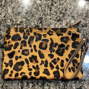 Myra leopard print wristlet